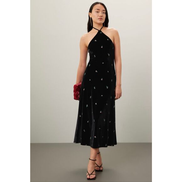 WEWOREWHAT High Neck Flower Dress - Picture 1 of 10